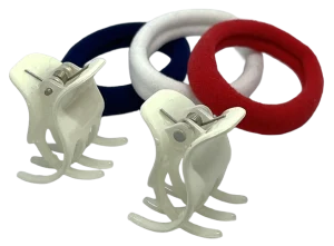 Set de ganchos blancos y tres colas