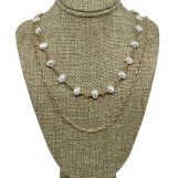Collar dorado de 2 hilos con perlas-gallery-0