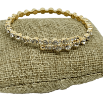 Pulsera de aro de metal con brillantito