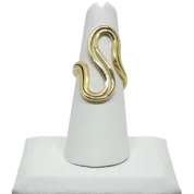 Anillo ajustable dorado de acero