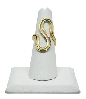 Anillo ajustable dorado de acero