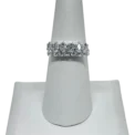 Anillo ajustable plateado con brillantitos