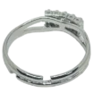 Anillo ajustable plateado con brillantitos-gallery-0