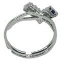 Anillo ajustable plateado con brillantitos-gallery-0
