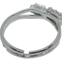 Anillo ajustable plateado con brillantitos-gallery-0