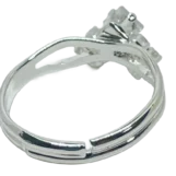 Anillo ajustable plateado con brillantitos-gallery-0