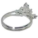 Anillo ajustable plateado con brillantitos-gallery-0