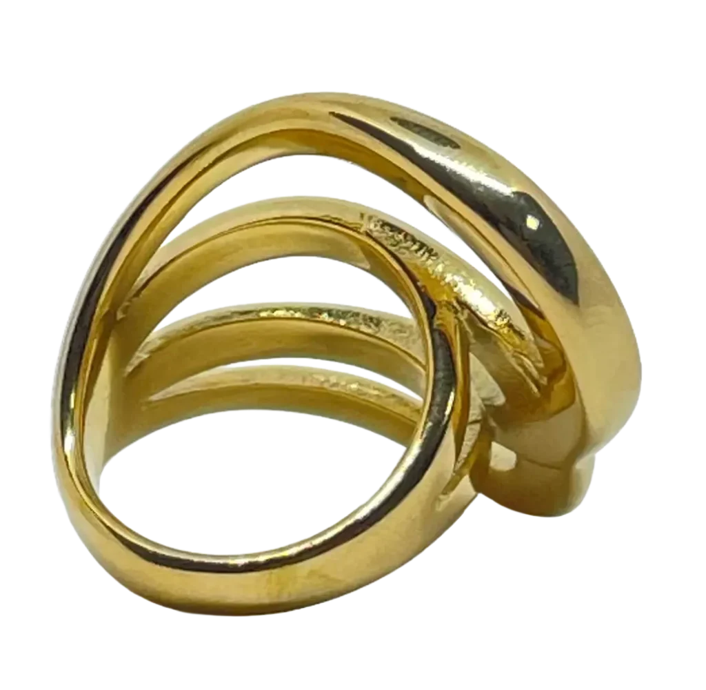 Anillo dorado de acero-gallery-0
