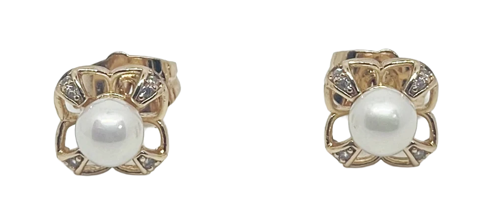 Aretes dorados de rodio