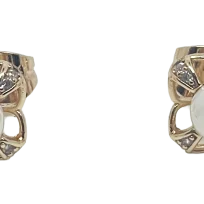 Aretes dorados de rodio
