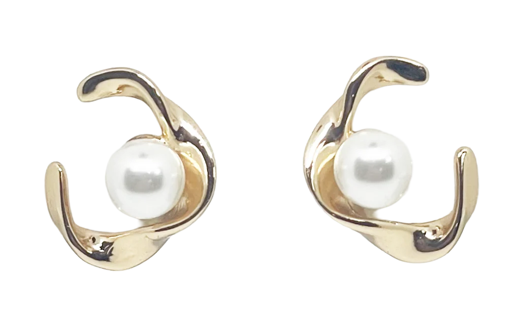 Aretes dorados de rodio