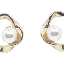 Aretes dorados de rodio