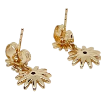 Aretes dorados de rodio con brillantito rojo-gallery-0