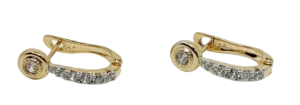 Aretes dorados de rodio con brillantitos-gallery-0