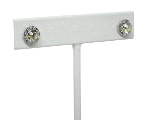 Aretes plateados y amarillos de brillantitos
