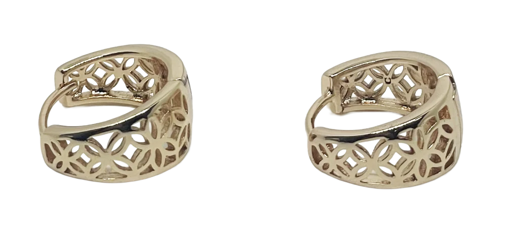 Argollas doradas de rodio