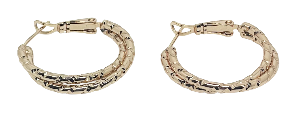 Argollas doradas de rodio