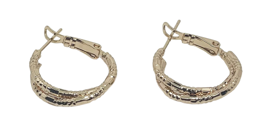 Argollas doradas de rodio