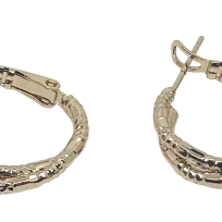 Argollas doradas de rodio
