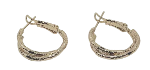 Argollas doradas de rodio