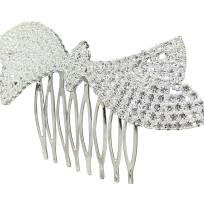 Peineta plateada con brillantito-gallery-0
