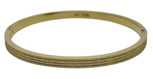 Pulsera de aro dorada de acero inoxidable