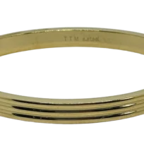 Pulsera de aro dorada de acero inoxidable brillante