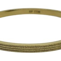 Pulsera de aro dorada de acero inoxidable
