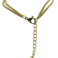 Pulsera dorada de acero inoxidable con eslabones-gallery-0