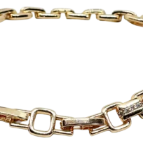 Pulsera dorada de rodio con brillantitos-gallery-0