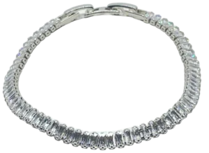 Pulsera plateada con brillantitos