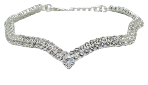 Pulsera plateada con brillantitos