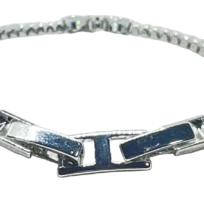 Pulsera plateada con brillantitos-gallery-0