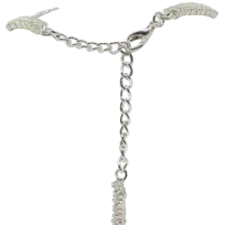 Pulsera plateada con brillantitos-gallery-0