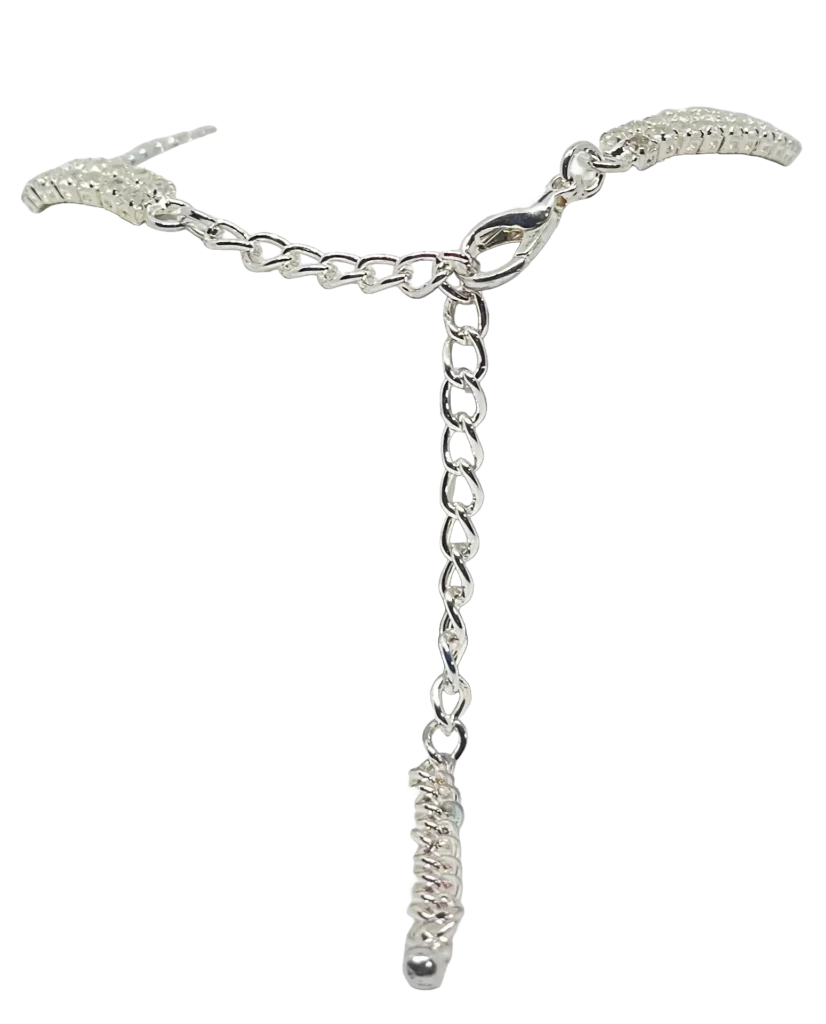 Pulsera plateada con brillantitos-gallery-0