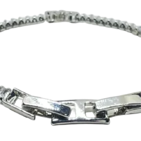 Pulsera plateada con brillantitos y perla-gallery-0