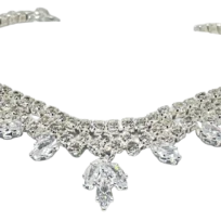 Rebajado-Pulsera plateada con brillantitos